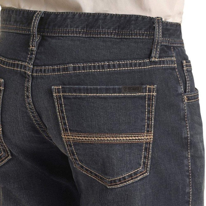 VM1RD03141 | ROCK&ROLL MENS DARK VINTAGE REVOLVER STRAIGHT LEG JEAN