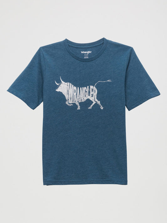 **FINAL SALE**112354204 | BOY'S WRANGLER BLUE BULL SS TEE