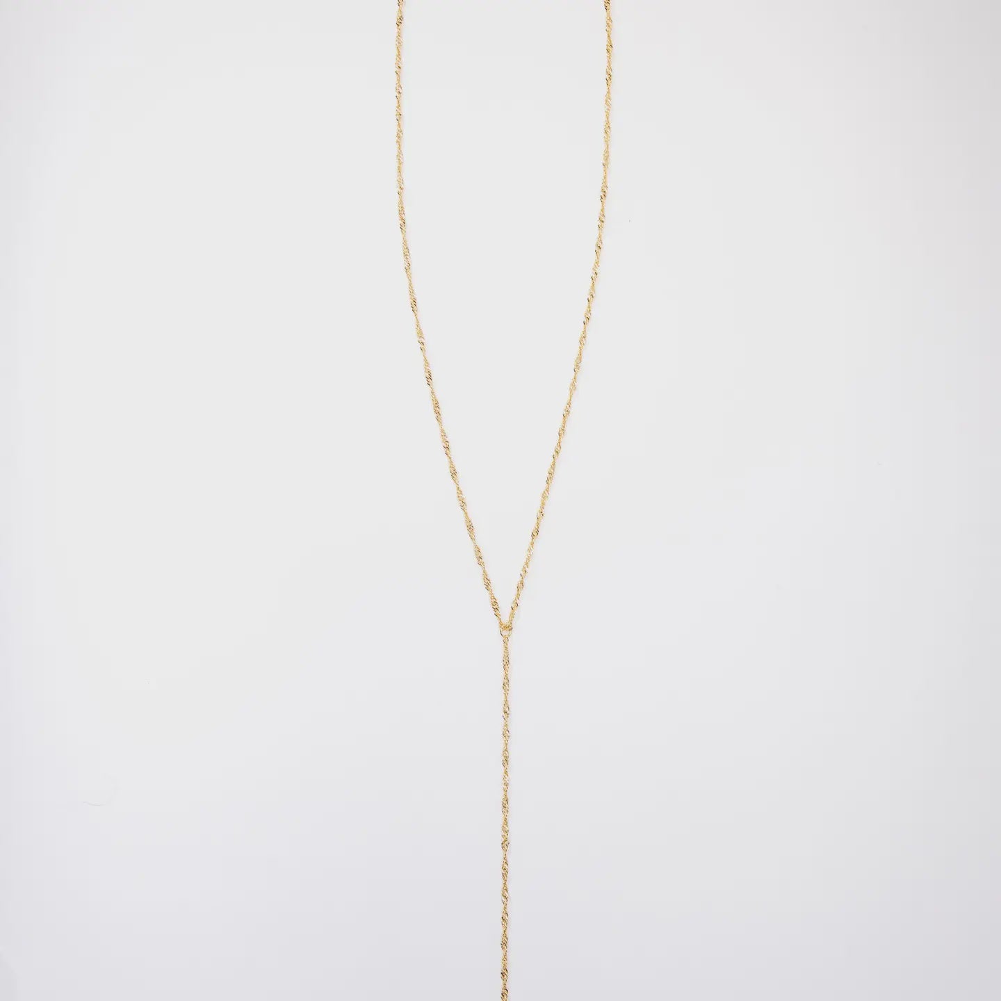 WC-N11G | WEST & CO 22” 18K GOLD PLATED CHAIN NECKLACE WITH 5.5 TURQUOISE TAIL