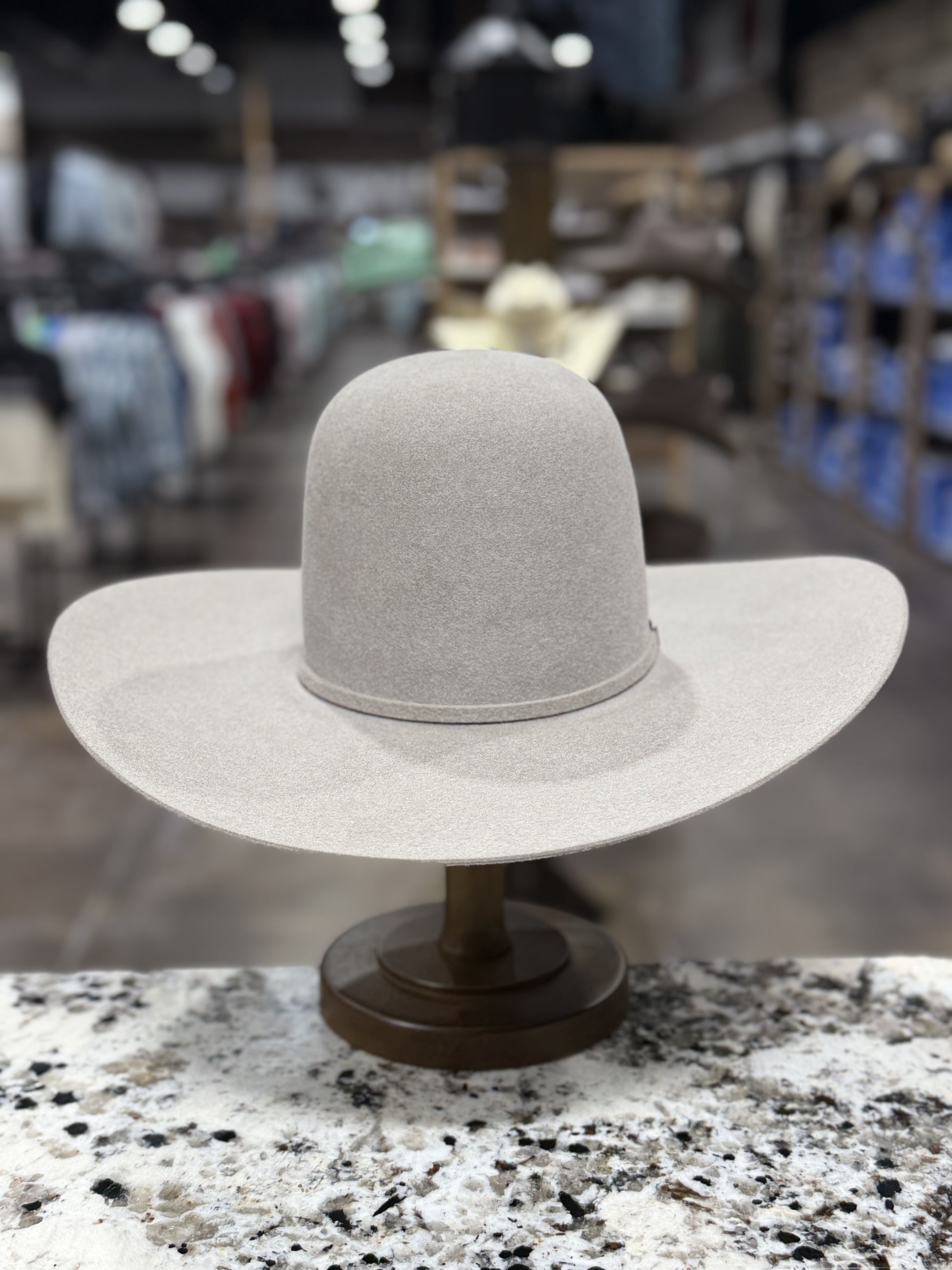 RODEO KING 7X ASH OPEN CROWN 4-1/2 INCH BRIM