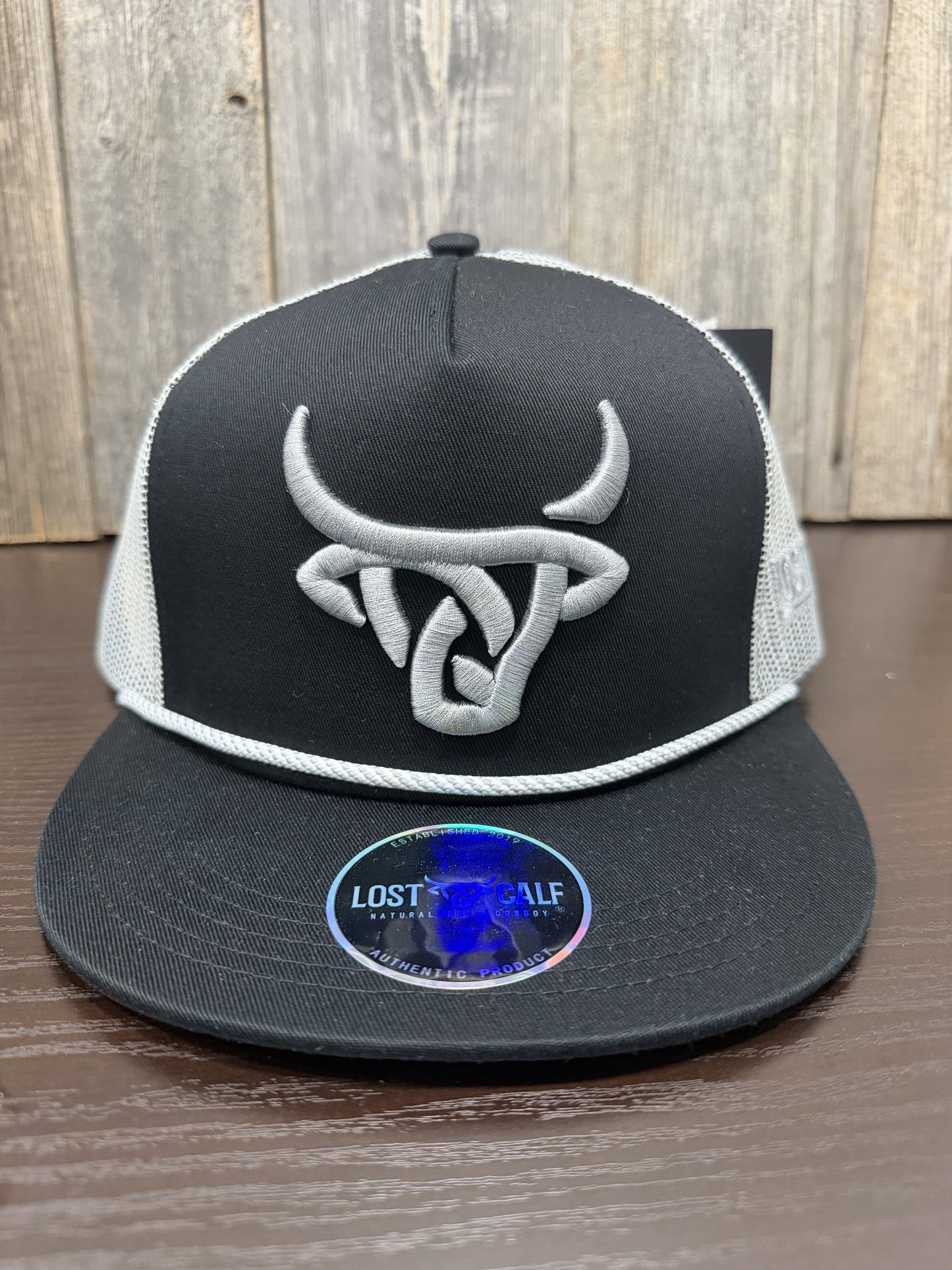 LOST CALF BLACK/GREY CATTLE ROPE CAP