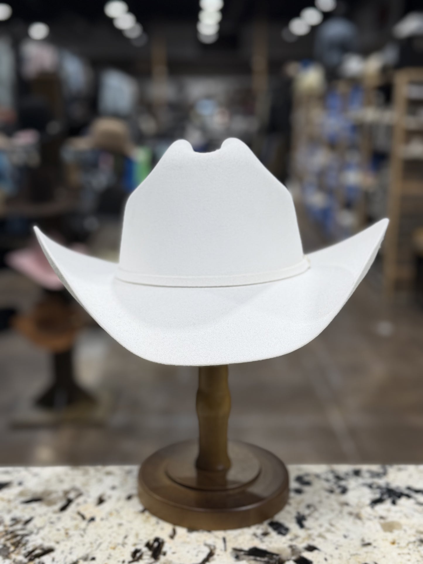 STETSON FELT 6X WHITE VERA CRUZ 4 INCH BRIM