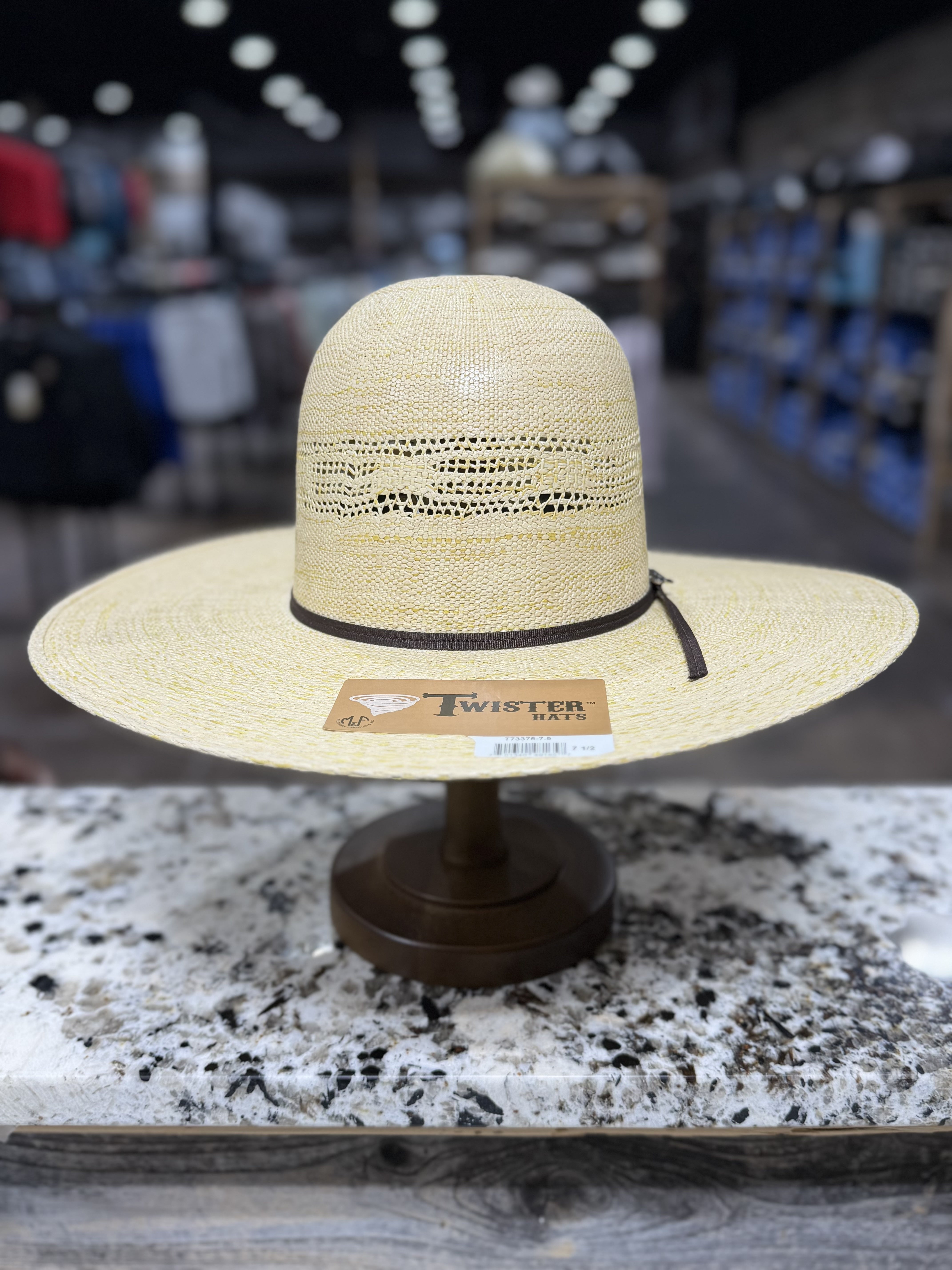 T73375 | TWISTER STRAW BANGORA OPEN CROWN 4 1/2 INCH BRIM – El