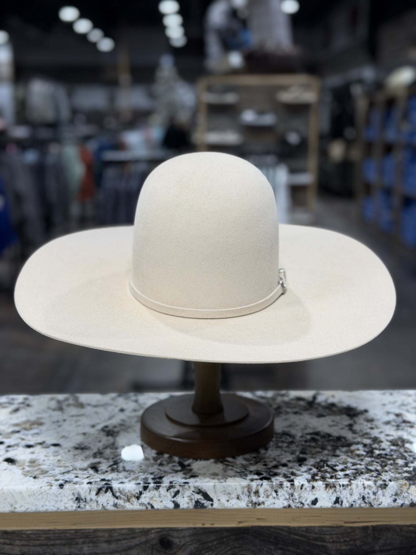 ATWOOD 5X FELT BUCKSKIN - OPEN CROWN 5" BRIM