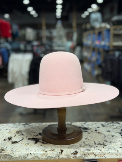 TACCHINOS FELT 6X PINK OPEN CROWN 4 1/2 INCH BRIM