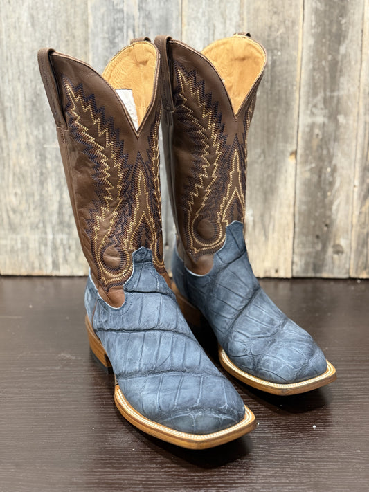 LARAMIE WILD GATOR AZUL NOBUCK LARIAT TOE
