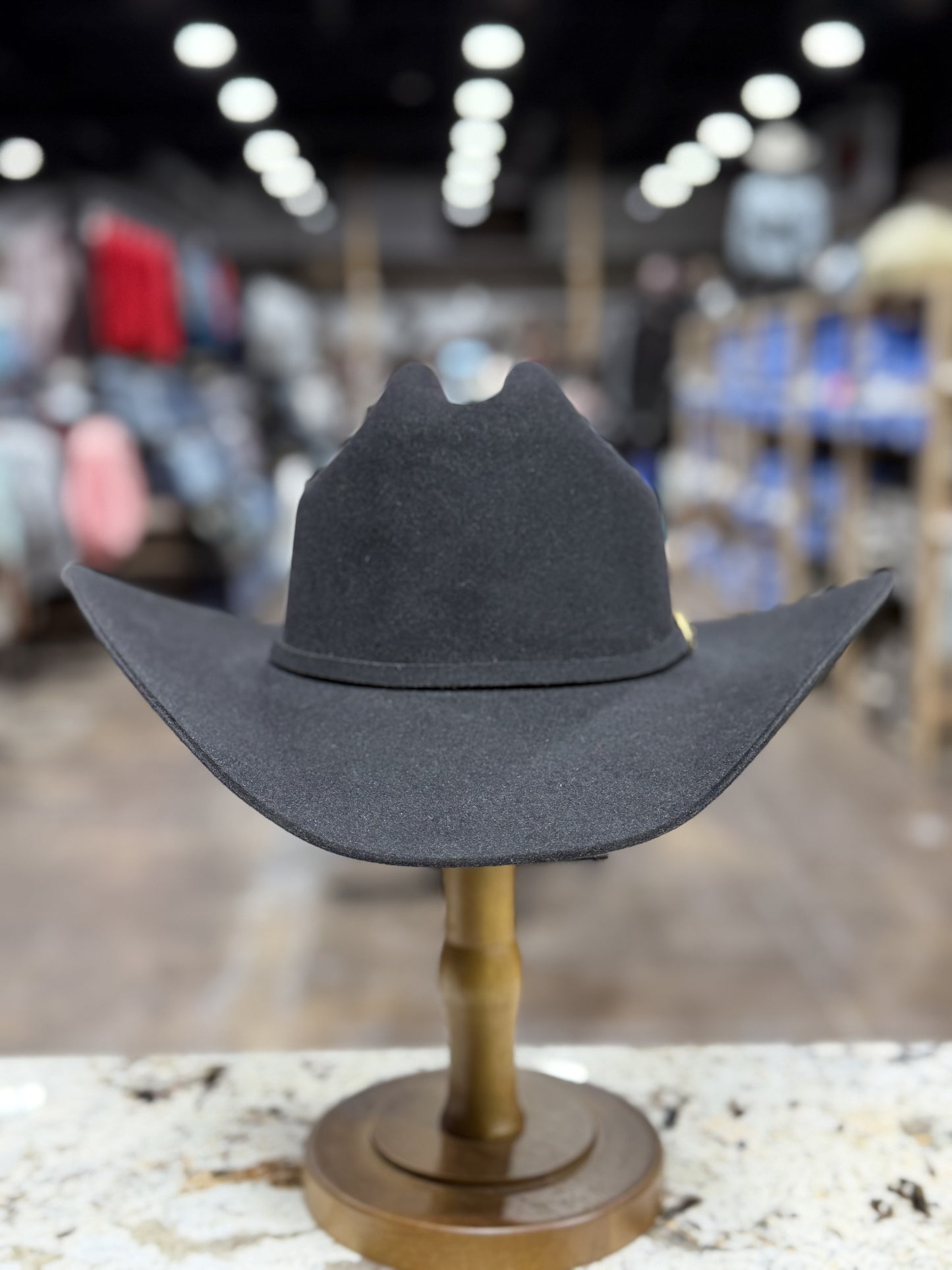 STETSON FELT 6X BLACK HIGH POINT 4 BRIM