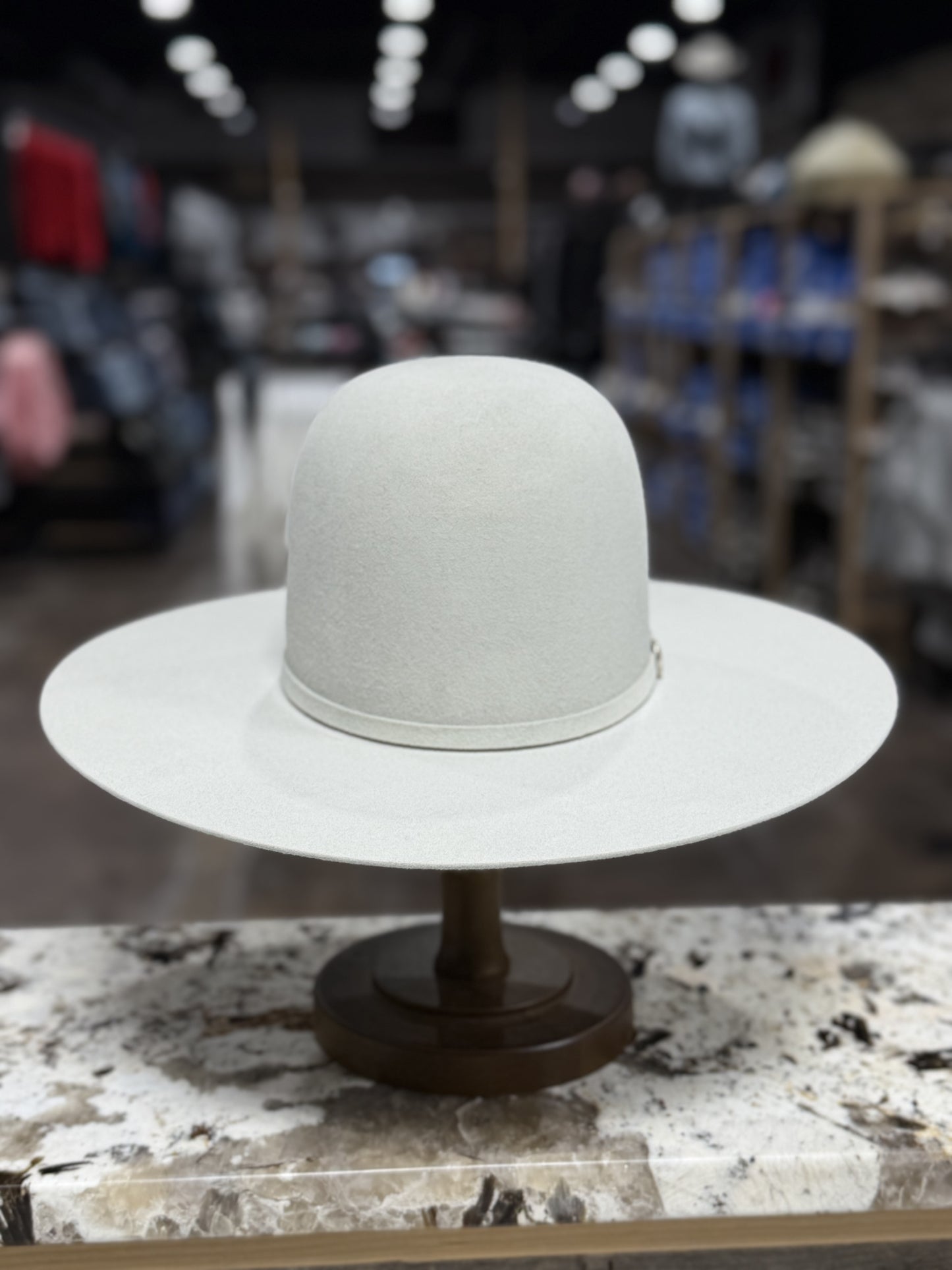 RESISTOL FELT 6X MIDNIGHT SILVERBELLY OPEN CROWN