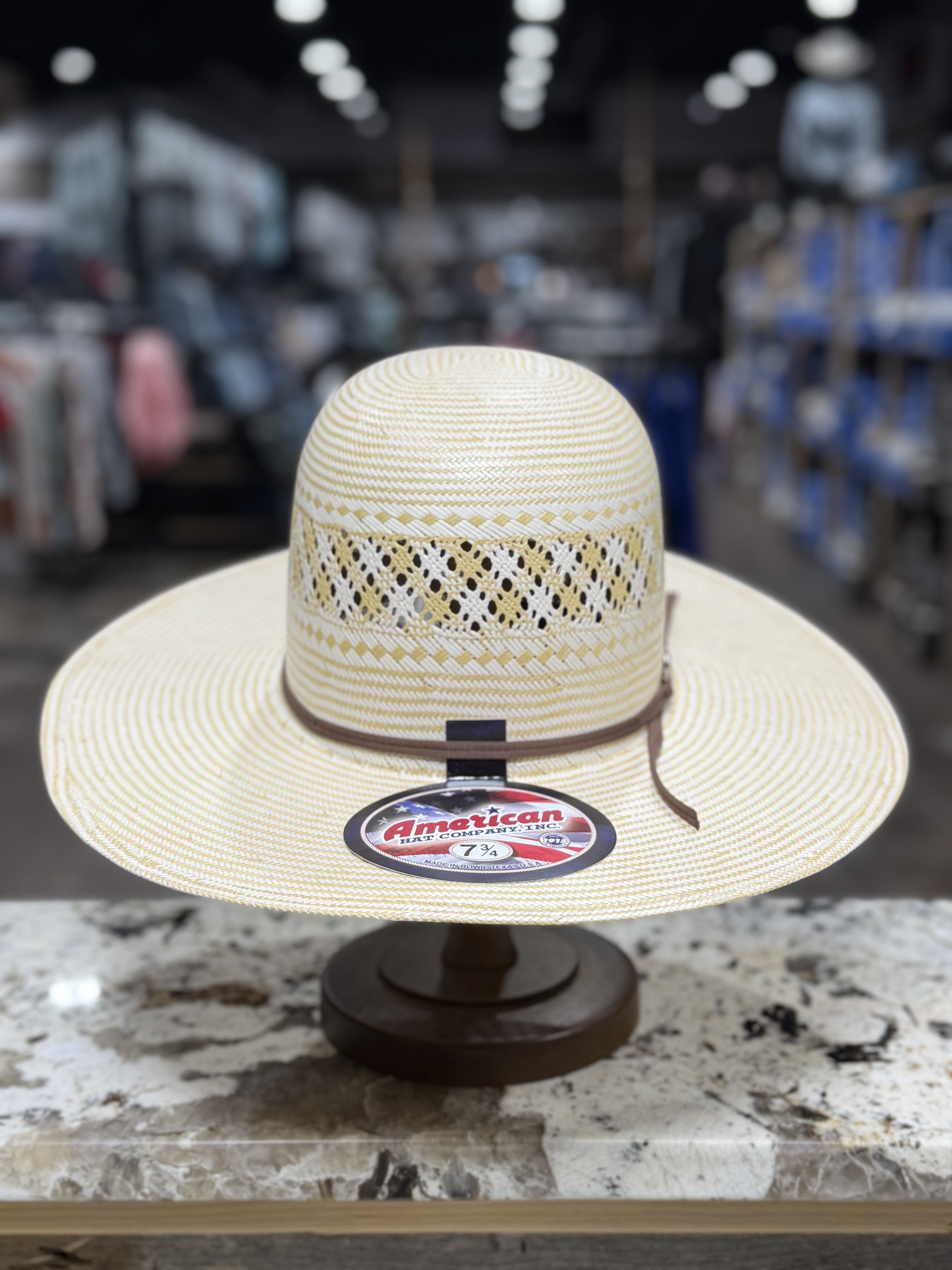 1022-2CCHOC | AMERICAN STRAW HAT OPEN CROWN 4 1/4 INCH BRIM – El