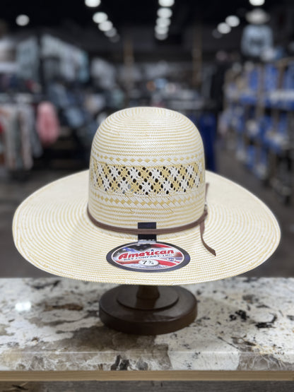 1022-2CCHOC | AMERICAN STRAW HAT OPEN CROWN 4 1/4 INCH BRIM
