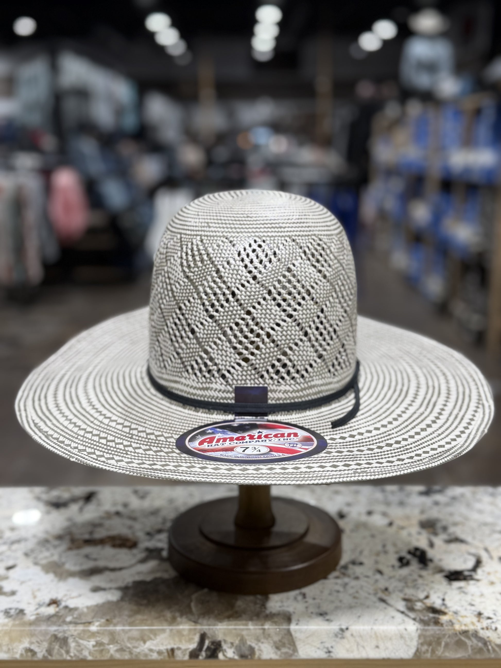 5100-2CBLK | AMERICAN STRAW HAT OPEN CROWN 4 1/4 INCH BRIM