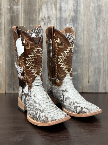 RANCHERS PYTHON NATURAL RANCHER TOE LIGHT BROWN AZTEC TUBE