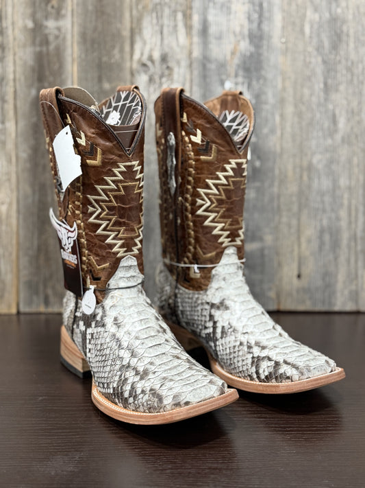 RANCHERS PYTHON NATURAL RANCHER TOE LIGHT BROWN AZTEC TUBE