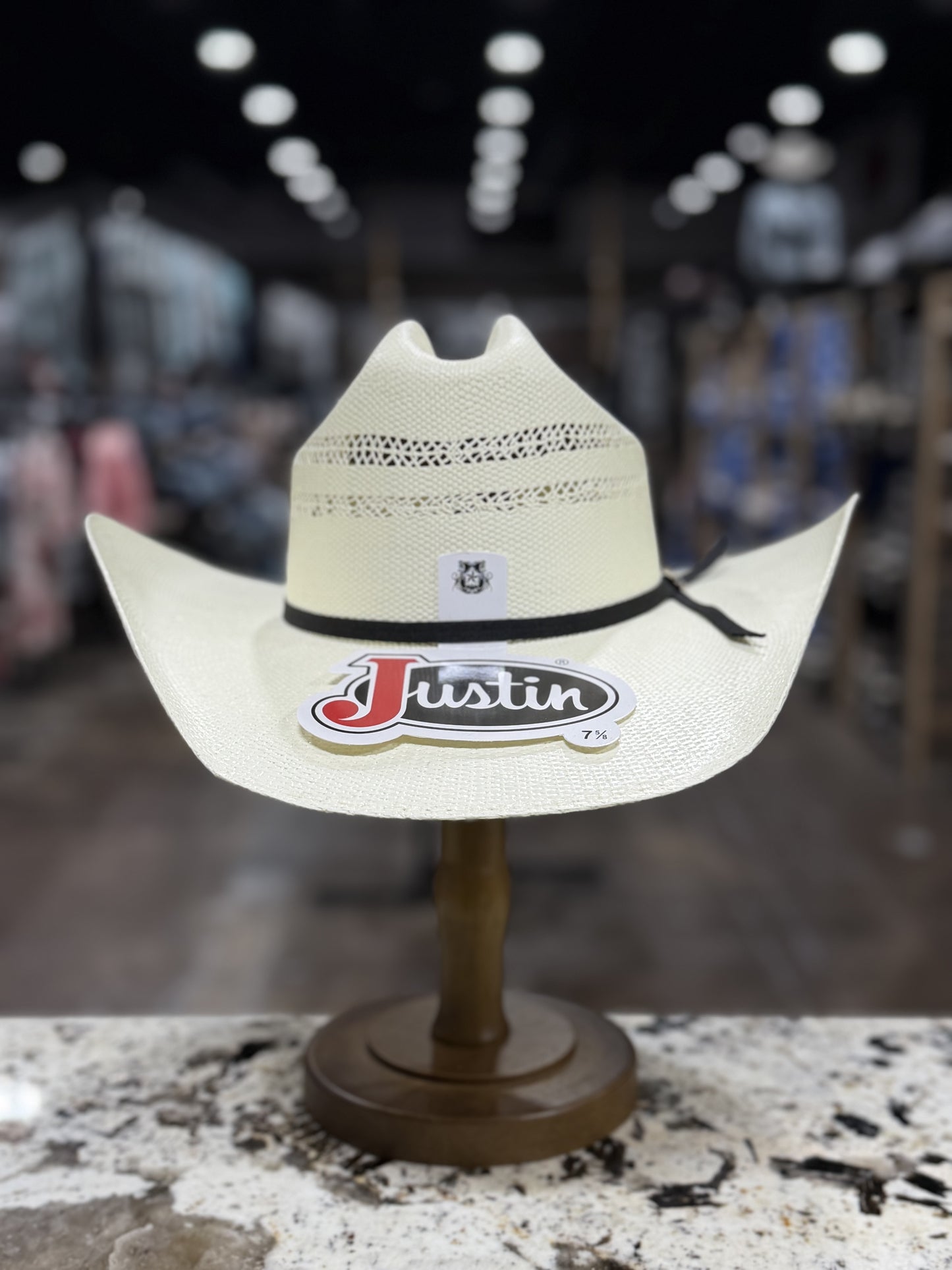JUSTIN STRAW 20X IVORY PRESHAPE 4 1/4 INCH BRIM