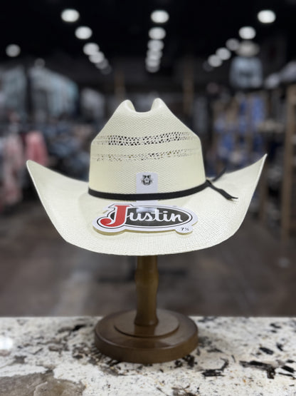 JUSTIN STRAW 20X IVORY PRESHAPE 4 1/4 INCH BRIM