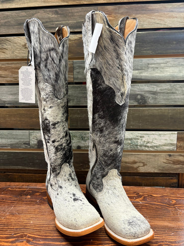 072-19  IRON RANCH WOMEN'S COWHIDE HIGH KNEE BOOTS