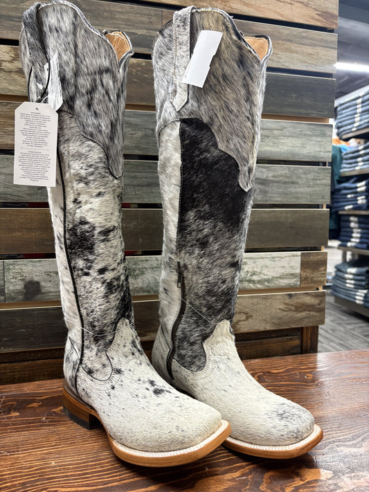 072-19  IRON RANCH WOMEN'S COWHIDE HIGH KNEE BOOTS