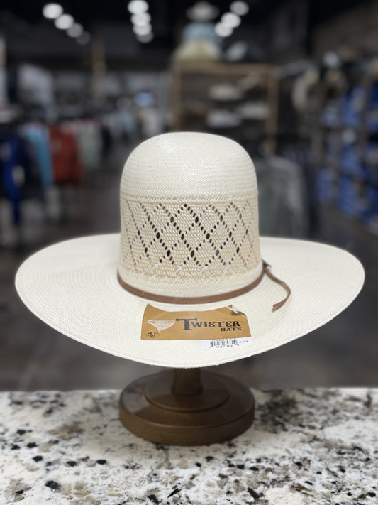 T73404 | TWISTER STRAW HAT OPEN CROWN 4 1/4 INCH BRIM