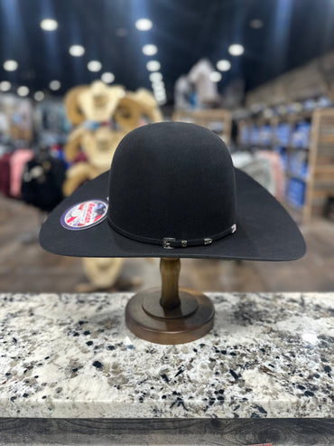 AMERICAN FELT 100X BLACK OPEN CROWN
