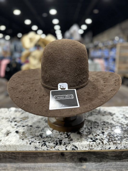 RODEO KING FELT 10X GRIZZLY CHOCOLATE OPEN CROWN