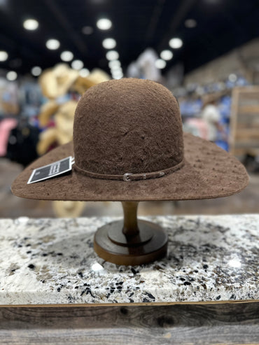 RODEO KING FELT 10X GRIZZLY CHOCOLATE OPEN CROWN