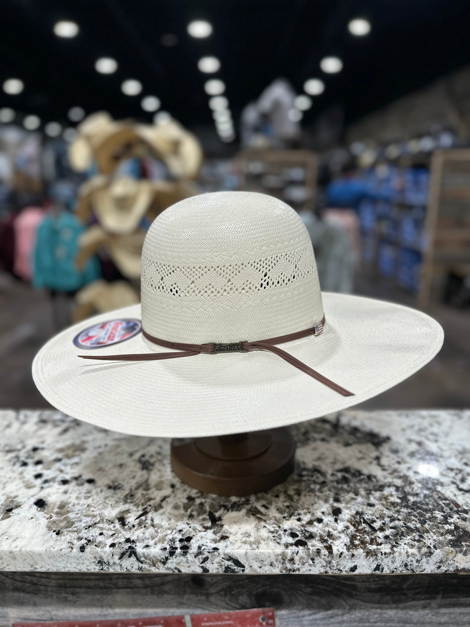 8110-2CCHOC | AMERICAN STRAW HAT OPEN CROWN 4 1/2 INCH BRIM
