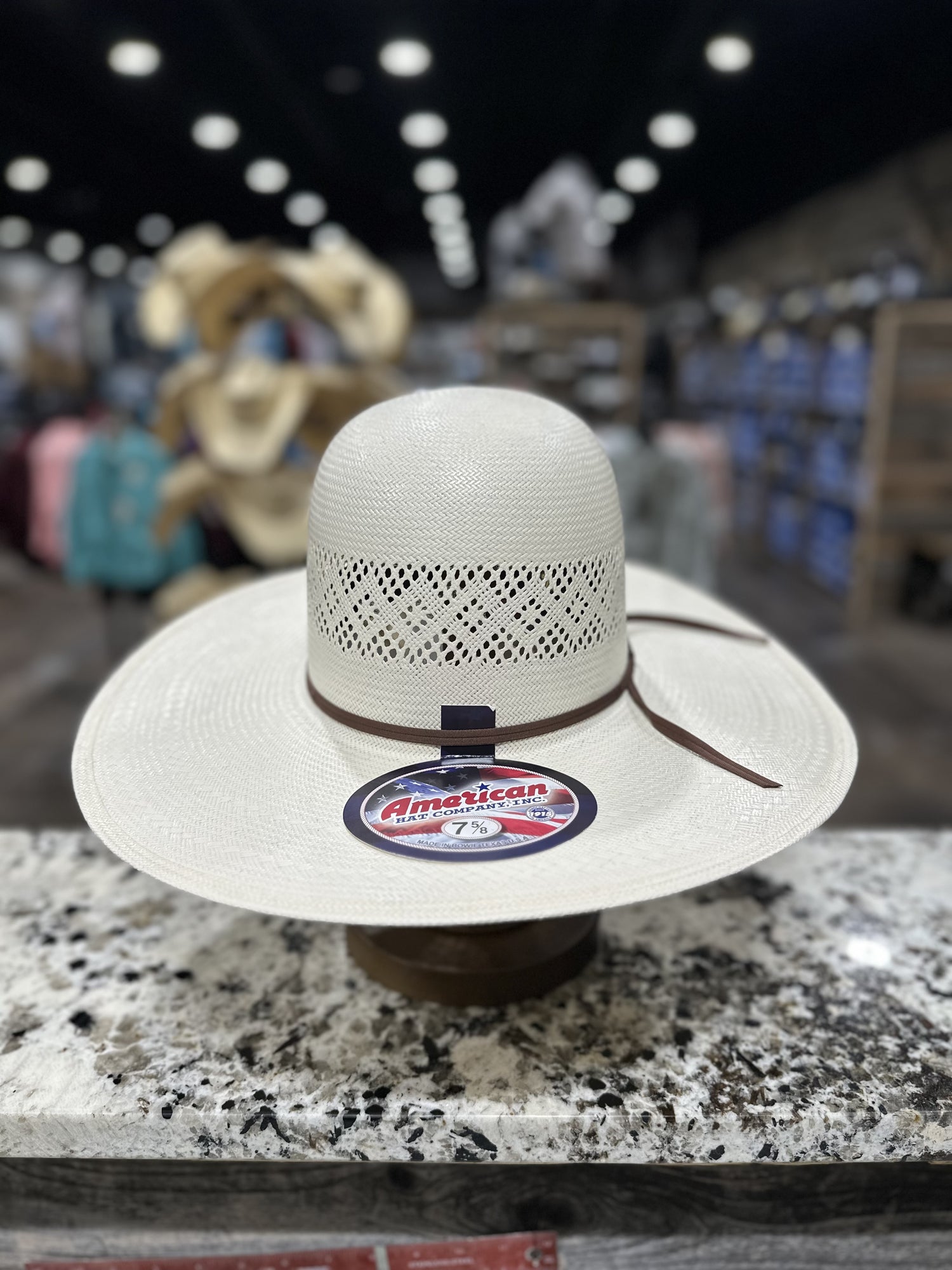 8300-2CCHOC | AMERICAN STRAW HAT OPEN CROWN 4 1/2 INCH BRIM