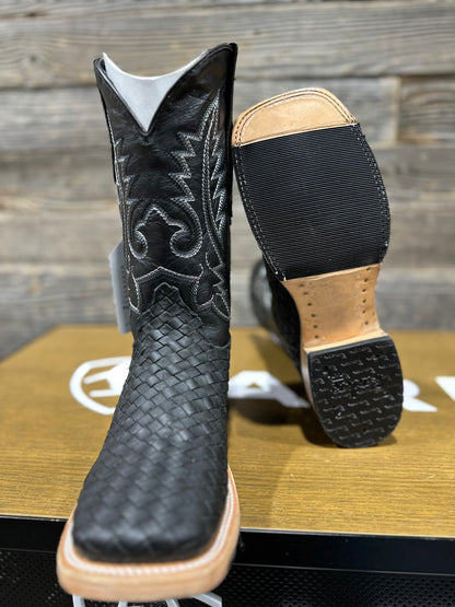 RANCHERS TEJIDA DIAGONAL CRAZY BLACK RANCHER TOE HYBRID SOLE