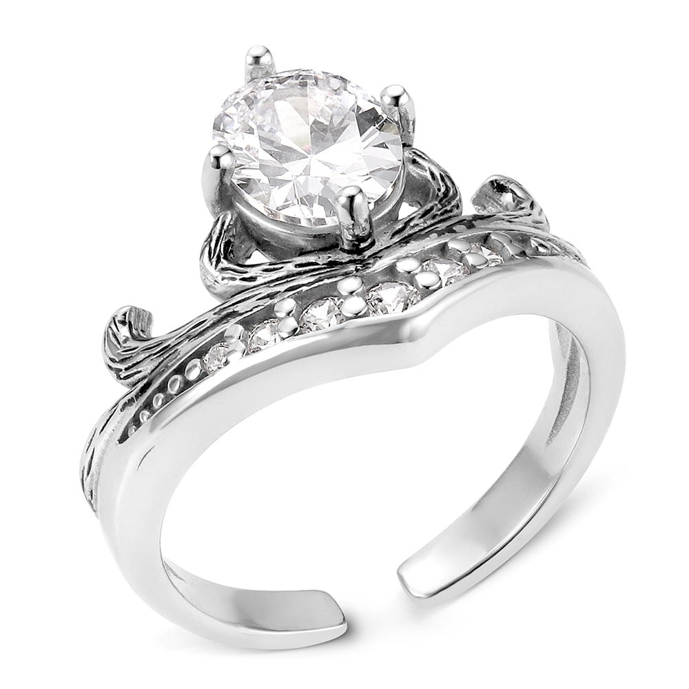 KTRG6594B | PURSUE THE WILD BY MONTANA SILVERSMITHS PALISADE FALLS CRYSTAL RING