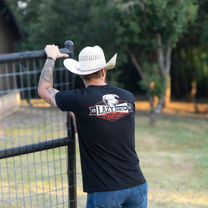 LAZY J RANCH BLACK DOMINO SS TEE