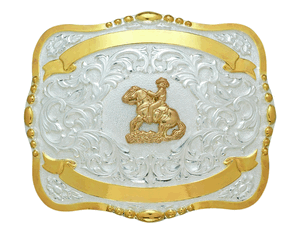 38428 | CRUMRINE COWBOY REINING BUCKLE