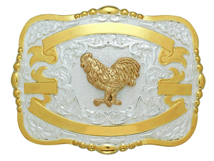 38432 | CRUMRINE LIGHTNING RIDGE MEDIUM ROOSTER BUCKLE