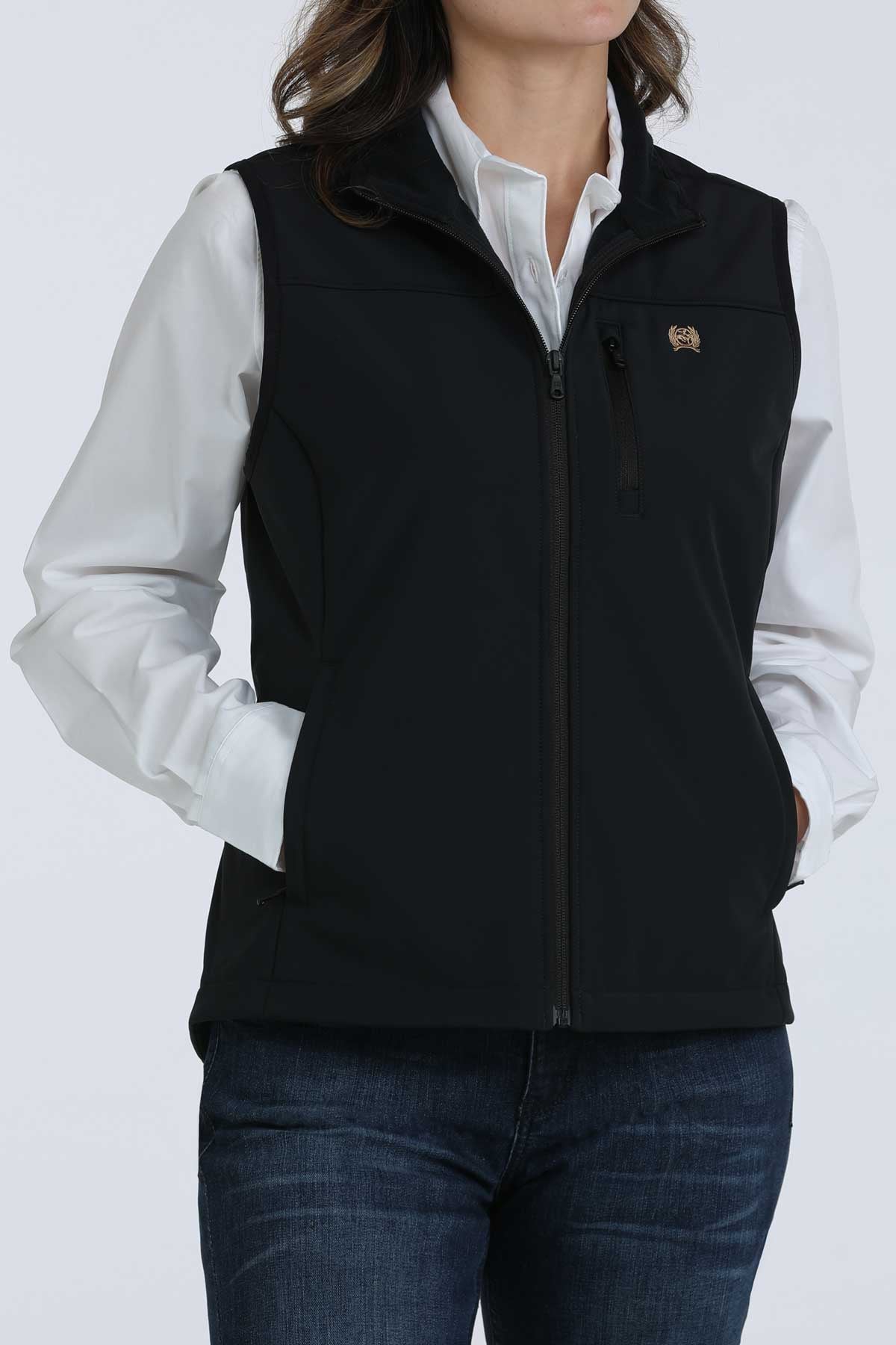 MAV9922001 | CINCH WOMENS BLACK WINDPROOF VEST