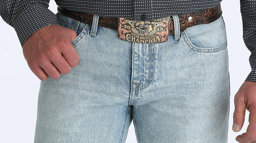 MB33236001 | CINCH MEN'S IAN SLIM FIT BOOT CUT JEAN - LIGHT STONEWASH