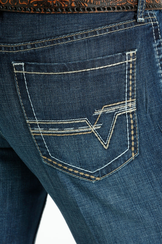 MB58436001 CINCH MENS IAN RINSE MIDRISE SLIM BOOTCUT JEANS