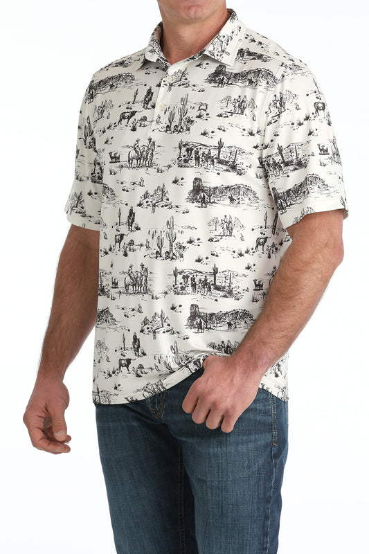 MTK1865038 | CINCH MEN’S CREAM DESSERT ARENAFLEX POLO