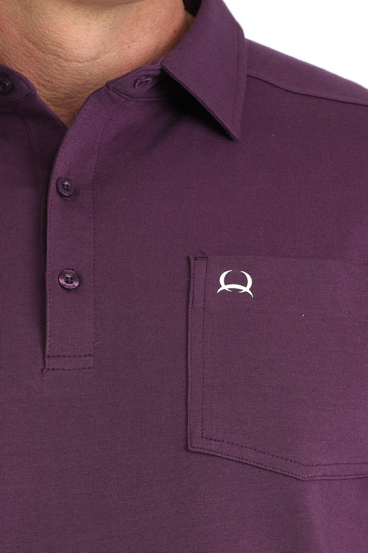 MTK1874001 | CINCH MEN'S SOLID PURPLE ARENAFLEX POLO
