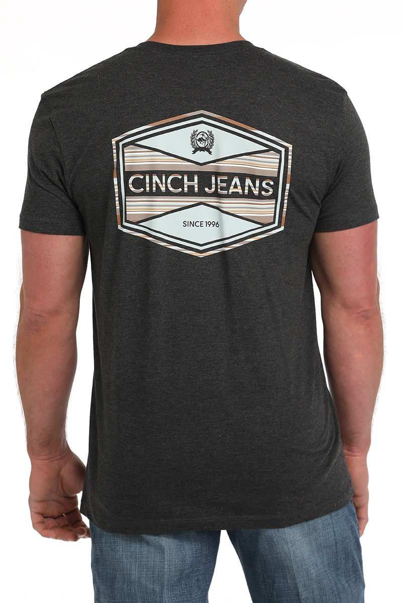 MTT1690671 | CINCH MENS CHARCOAL STRIPED SS TEE