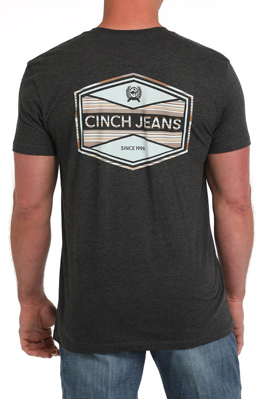MTT1690671 | CINCH MENS CHARCOAL STRIPED SS TEE