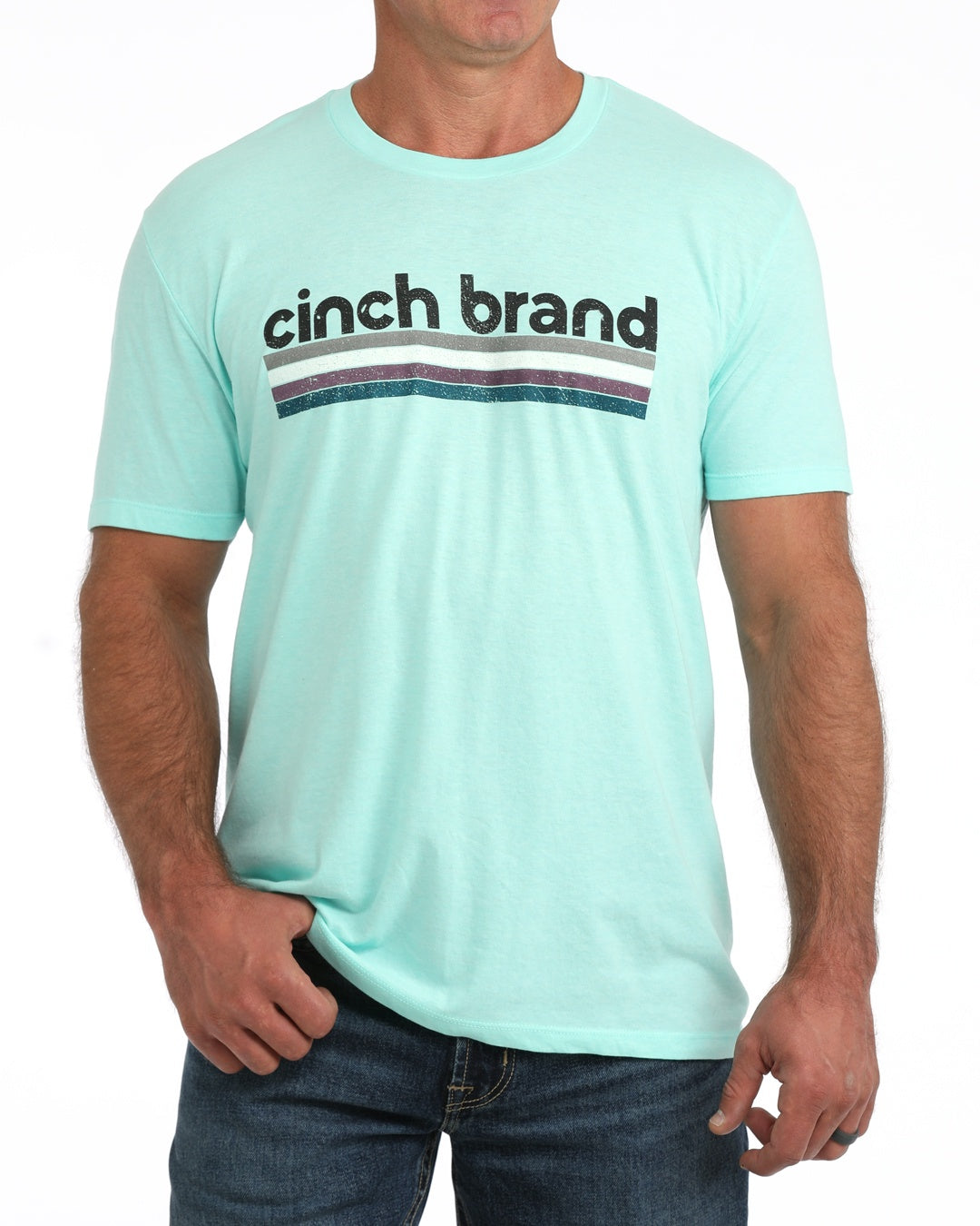 MTT1690748 | CINCH MENS S/S TURQUOISE CINCH BRAND TEE