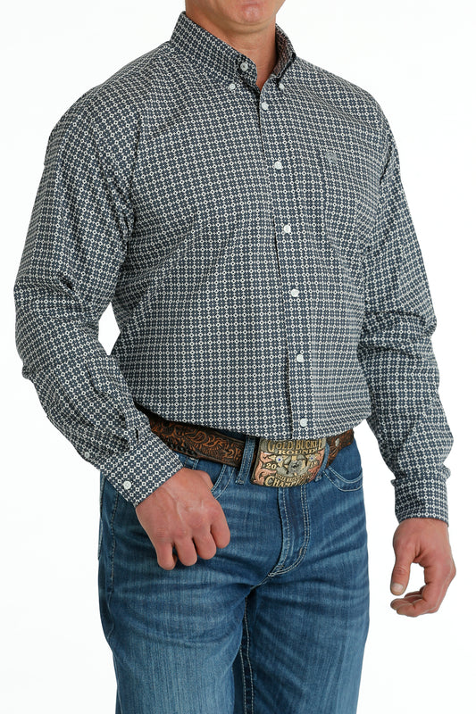 Cinch Men's Geo Print Button Up