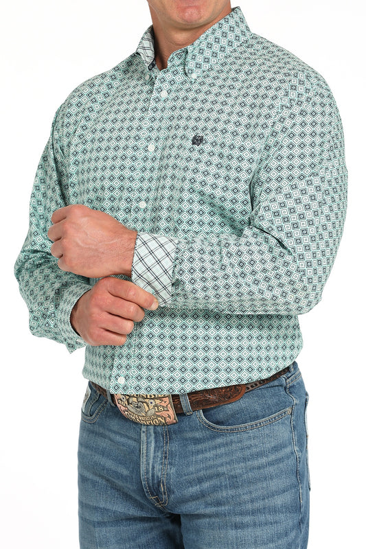 MTW1105930 | CINCH MENS CLASSIC FIT TURQUOISE LS BD SHIRT