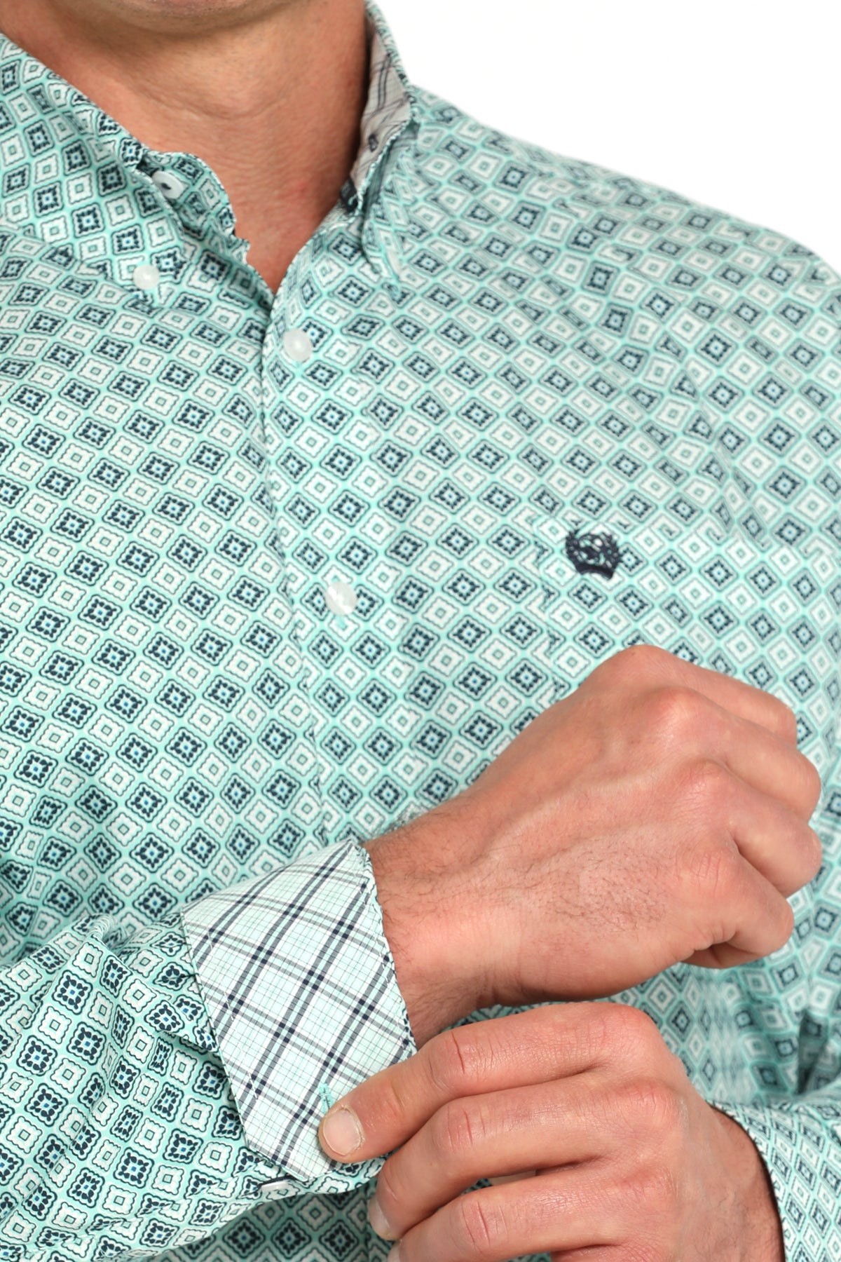 MTW1105930 | CINCH MENS CLASSIC FIT TURQUOISE LS BD SHIRT