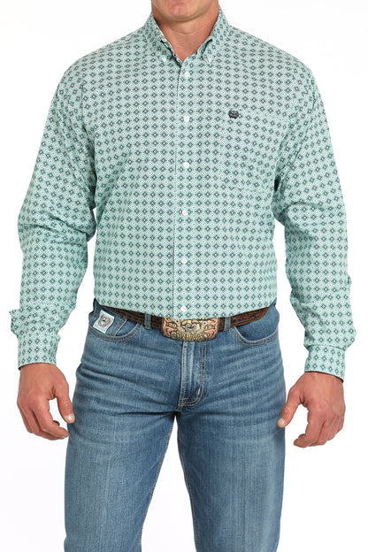 MTW1105930 | CINCH MENS CLASSIC FIT TURQUOISE LS BD SHIRT