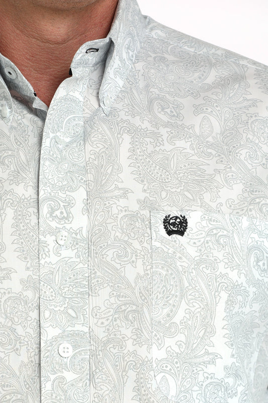 MTW1105984 | MEN'S CINCH WHITE CLASSIC FIT PAISLEY L/S SHIRT