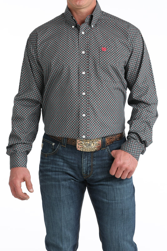 MTW1106043 | CINCH MEN'S BLACK/GREY L/S SHIRT