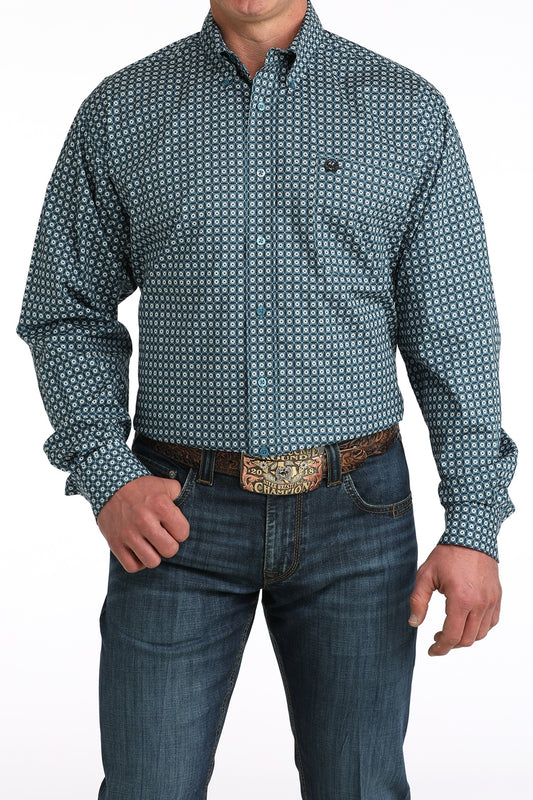 MTW1106049 | CINCH MEN'S BLUE/WHITE L/S SHIRT