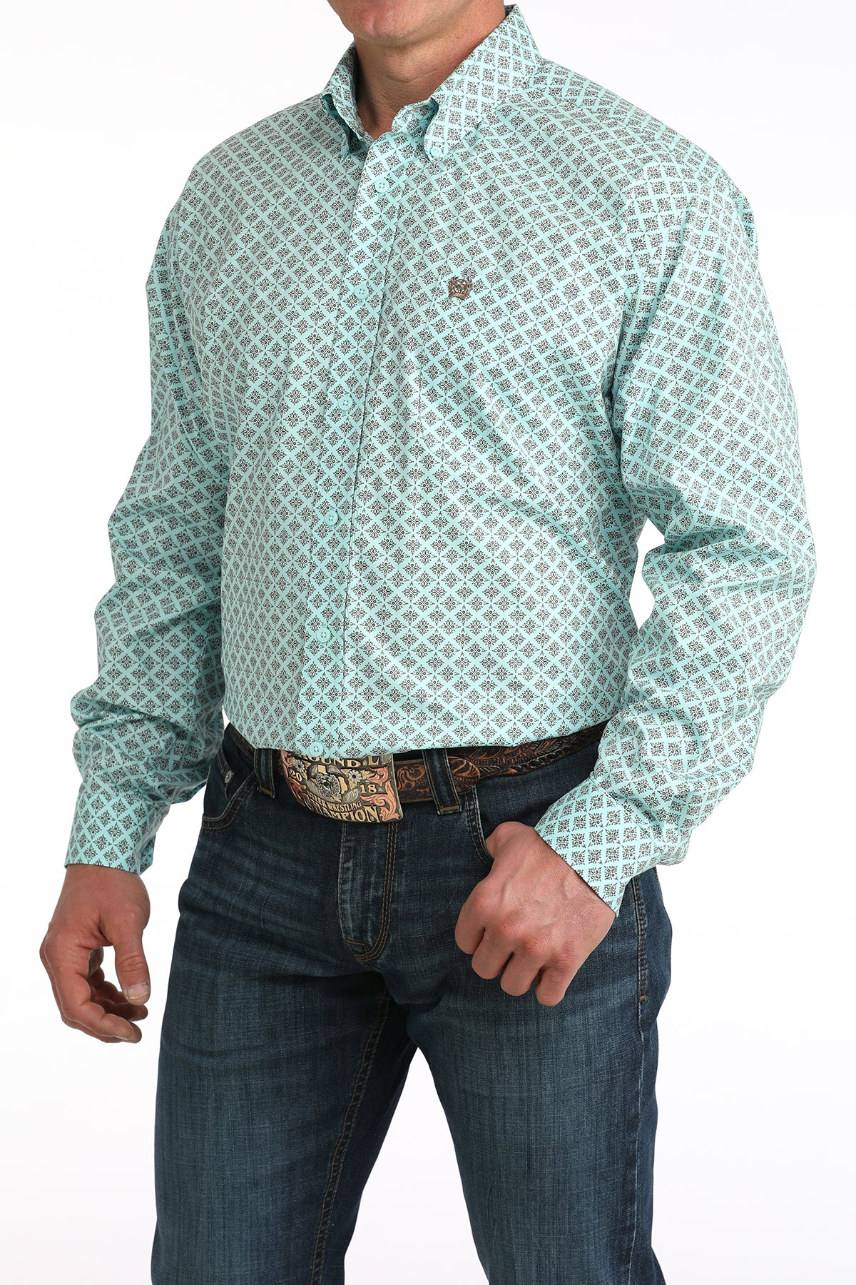 MTW1106060 | CINCH MENS BLUE LS BD SHIRT