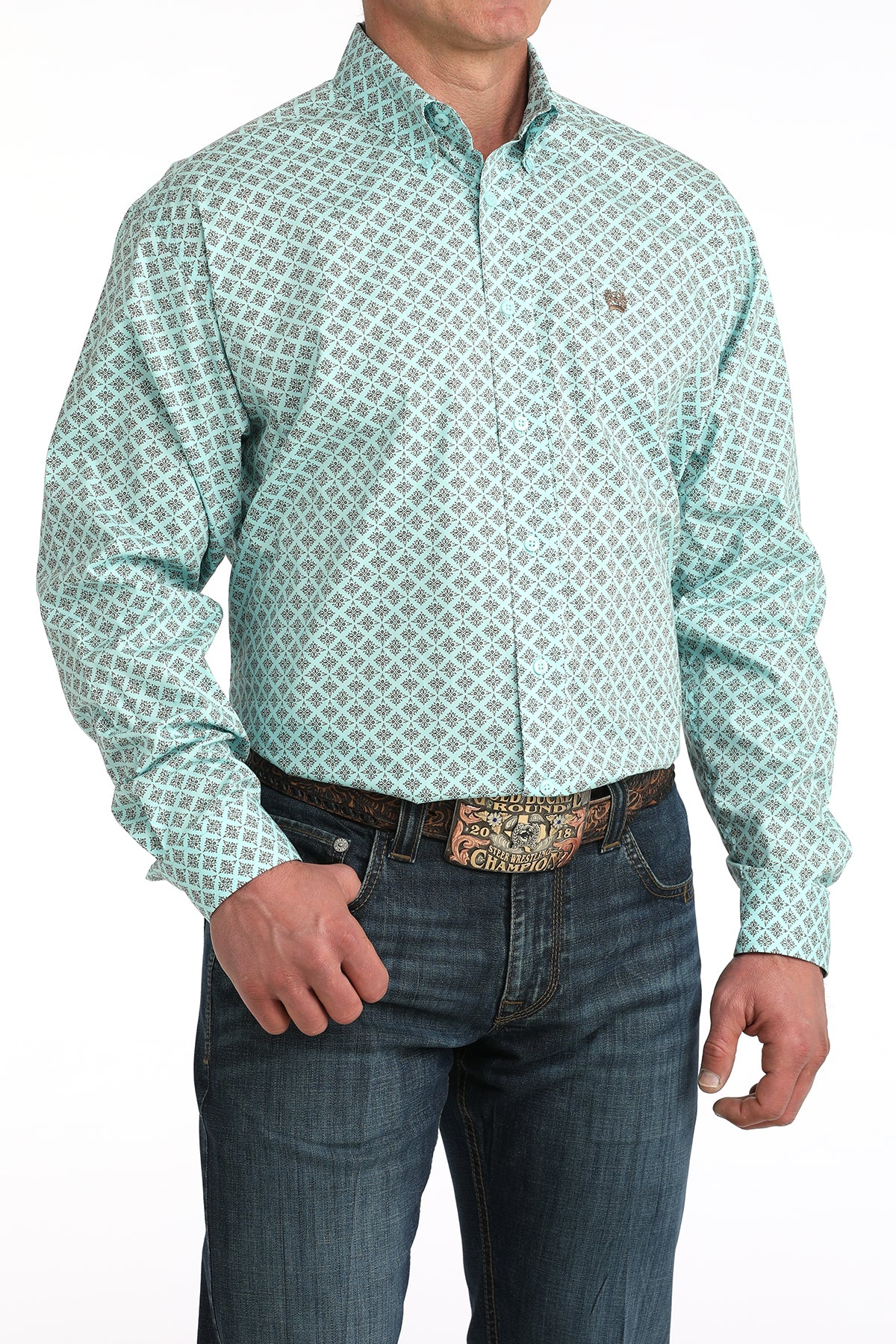 MTW1106060 | CINCH MENS BLUE LS BD SHIRT