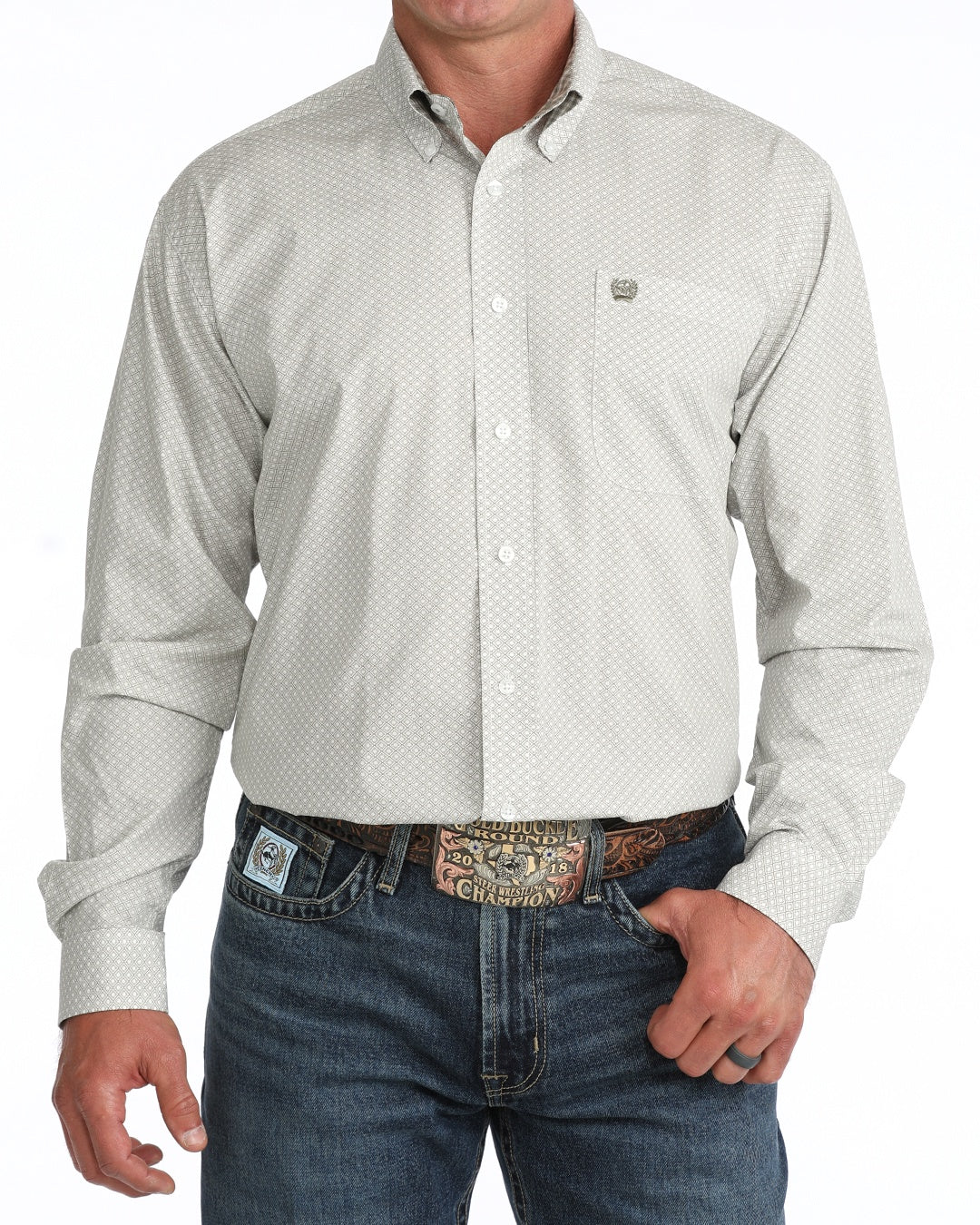 MTW1106128| CINCH MENS GEOMETIC L/S BUTTON UP